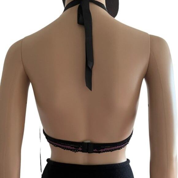 Fredericks Hollywood Lace Halter Bra, M - Picture 2 of 3